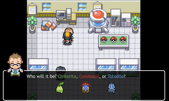 pokemon tower defense 2: who will it be? chikoriate cyndaquiil or totodile