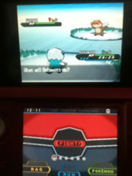 pokemon black version 2 game: multi screen battle menu