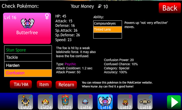 pokemon tower defense 2: butterfree